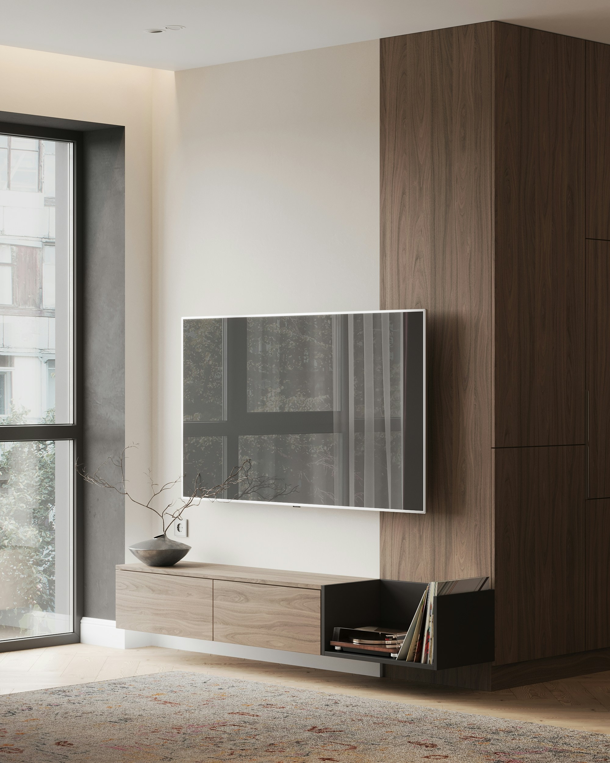 MicroLED TV Brands for Home by TV Brands A living room with a large television on a wall
