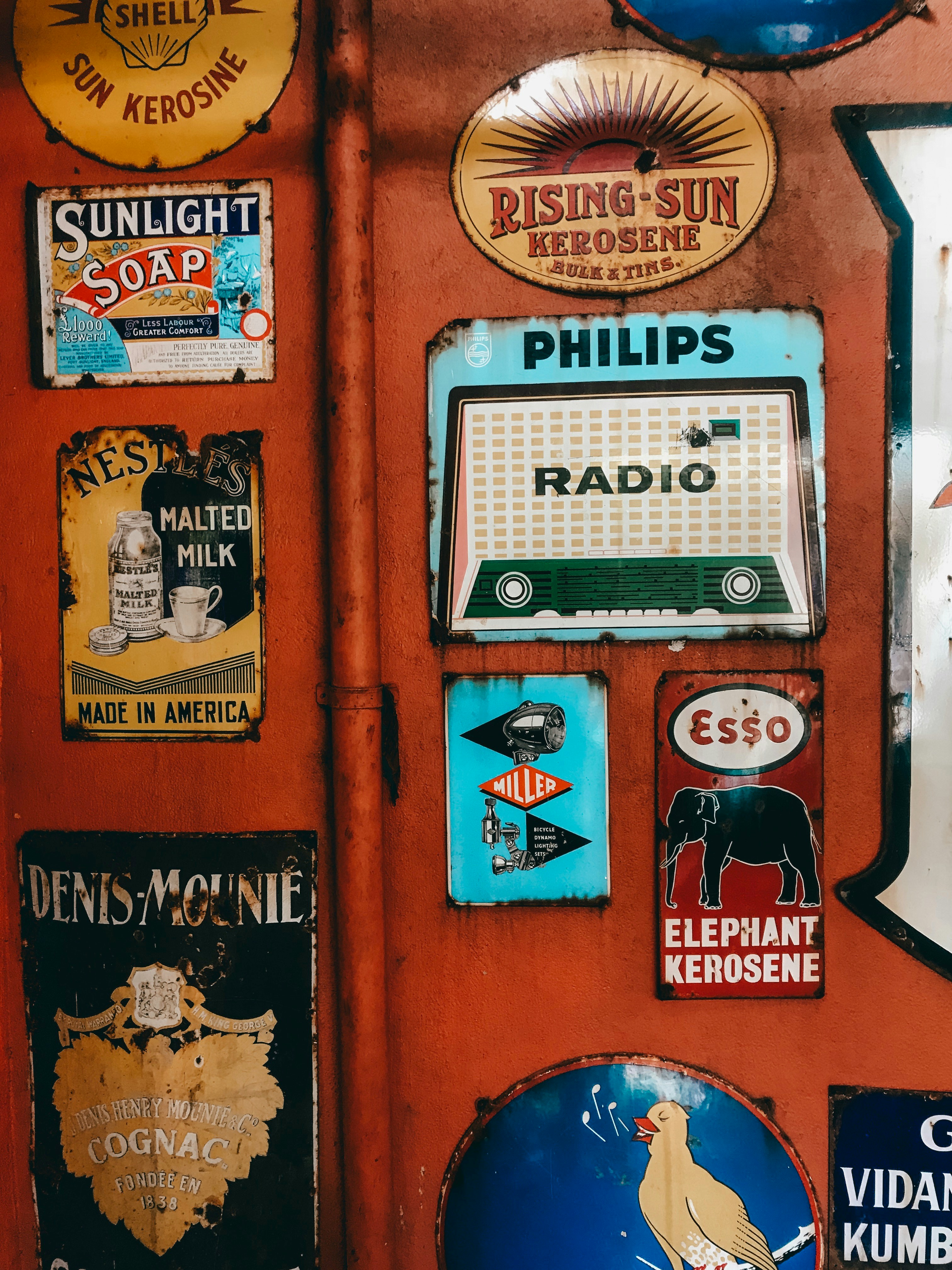 📜 The Rise and Fall of TV Dynasties: A Brief History of the Battle for Supremacy by TV Brands brown Philips radio sticker
