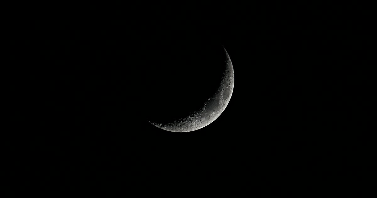 Crescent Moon by TV Brands black and white full moon